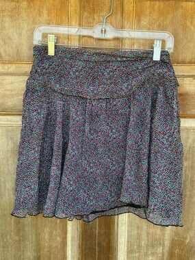 NWT Express | Purple Blue Floral Flowy Mini Skirt Spring Size 2